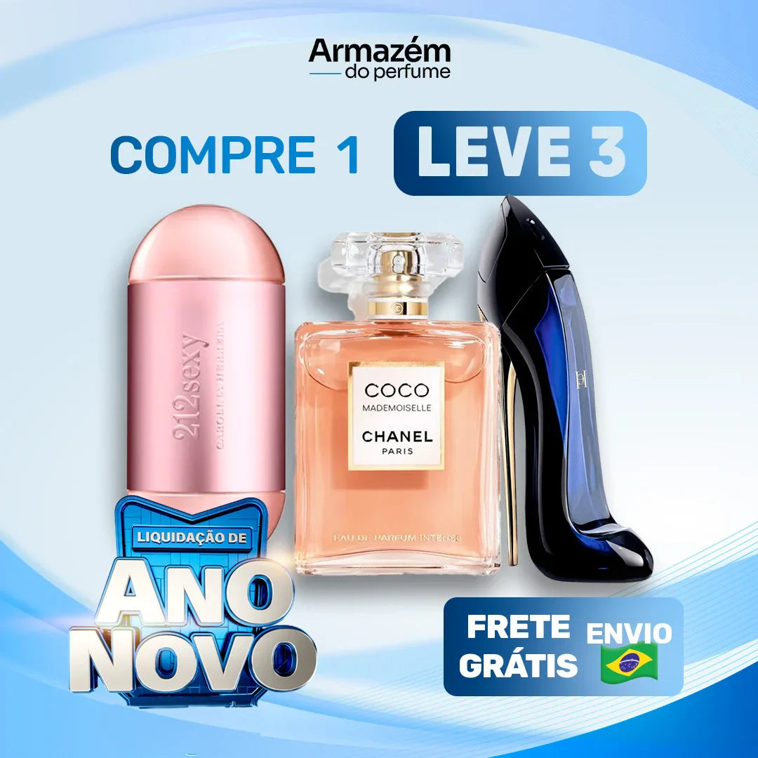 Combo de 3 Perfumes Femininos 212 VIP SEXY, Good Girl e COCO MADEMOISELLE [100ml]