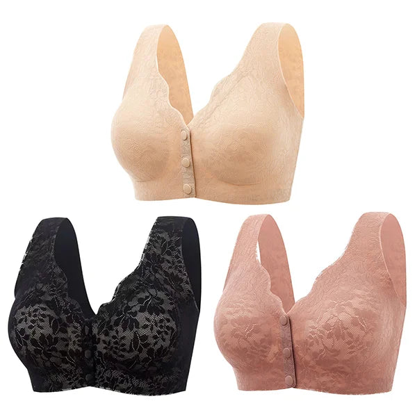 💗Soutien-gorge à boutons en dentelle pour femmes